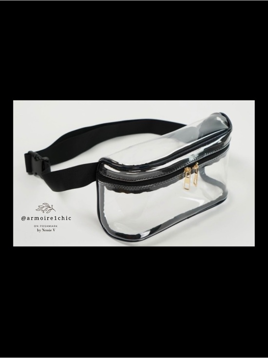 None Handbags - CLEAR FANNY PACK | With an Adjustable Plus Sized Waist | Stadium Approved